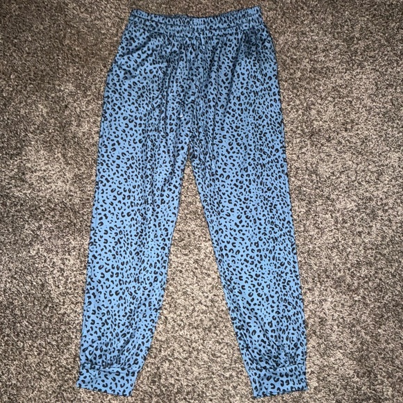 Meufam Woman’s Leop Print Large Drawstring Elastic Waist Lounge Joggers - Picture 2 of 5